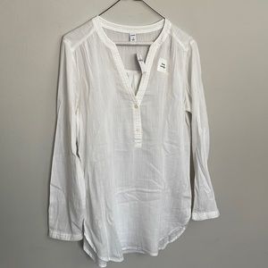 NWT White linen tunic top